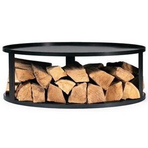 COOK KING Barbecue Base per braciere rotondo con deposito di legna 82 cm