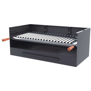 FM CALEFACCION Barbecue a carbone e legna Griglia in acciaio inox da 80 cm - Libera installa...