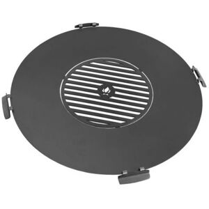 COOK KING Barbecue Piastra grill da 78 cm per braciere con griglia da 36 cm e 4 manici