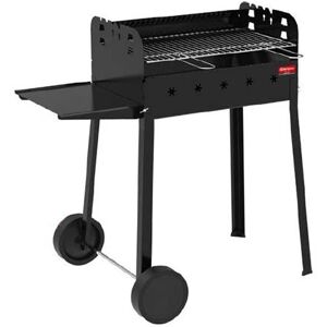 Ferraboli Barbecue Iseo A Carbonella Griglia Cromata 58x37cm Regolabile Carrellato Con Piano Di Appoggio