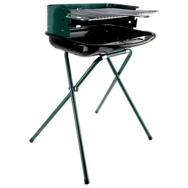 lapillo 11940-a barbecue a carbonella carbone bbq da giardino portatile da esterno in acciaio 56x45 cm / 71h cm gambe pieghevoli - 11940-a