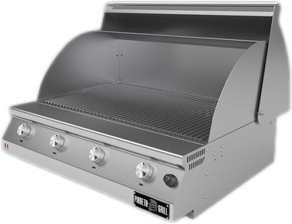 Pianeta Grill Barbecue a gas Fry Top 750 Basic da appoggio 4 bruciatori griglia tondino