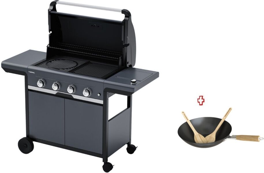 Campingaz Barbecue A Gas Select 4 Exs 2181088 + Wok In Ghisa