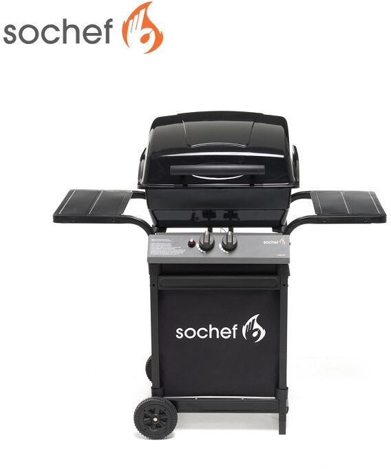 Sochef Barbecue A Gas Sochef Pepito Cottura A Pietra Lavica Cod. G20723 Con Due Bruciatori