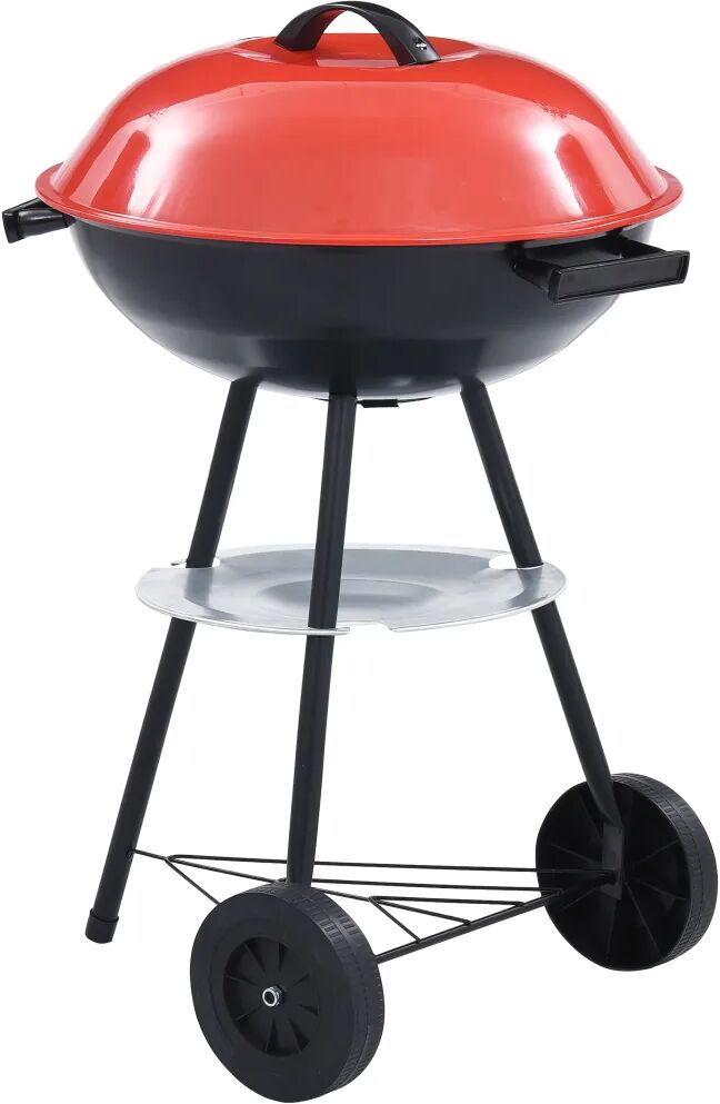 vidaXL Kogelbarbecue houtskool met wieltjes XXL 44 cm