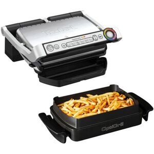 Tefal Contactgrill GC714D OptiGrill en inclusief snacking & baking accessoires zilver