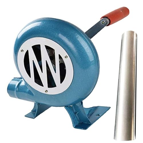 WYRMB Handmatige Iron Gear BBQ-blazer, Iron Gear Popcorn handmatige ventilator, met kanaal Iron Gear Handmatige BBQ-blazer, handmatige kookluchtblazer voor kamperen/picknick/buitenactiviteiten, gemakkelijk