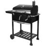 Royal Gourmet Houtskoolgrill, barbecue, grillwagen, rookoven, grill, campinggrill, houtskool, outdoor, kolengrill, tuingrill, grilloppervlak, 59 x 42 cm, zwart