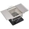 KAILECD Barbecue Grill Outdoor Rvs Barbecue Plank, Houtskool Barbecue Picknick Camping Fornuis Licht Barbecue, 30X18X17cm