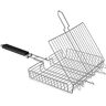 SZSMD BBQ grillmand, grote draagbare grillmand van roestvrij, visgrillmand, inklapbaar, draagbaar met afneembare handgreep, 64,5 x 31 x 5,5 cm, gratis opbergtas