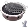 QIByING BBQ Grill Outdoor Outdoor Indoor Barbecue Charcoal Grill Barbecue Grill Charcoal Grill Restaurant Round Brazier Oven Grill Commercial Household