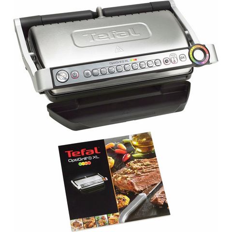 Tefal grill GC722D OptiGrill+ XL, 2000 W, geborsteld edelstaal  - 152.99 - zwart