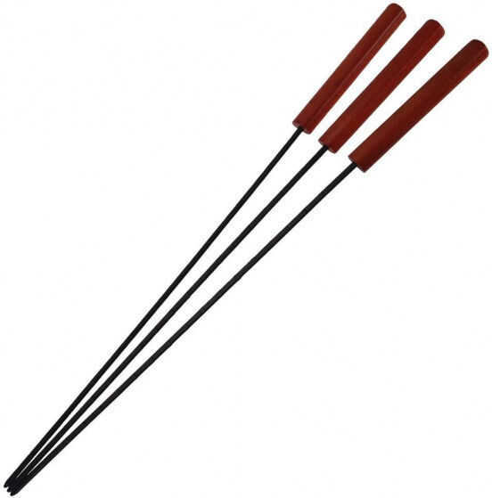 Vaggan grillspies RVS zwart 48 cm 3 stuks - Zwart