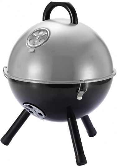 XD Collection barbecue 32 x 32 cm ijzer zwart/zilver - Zwart,Zilver