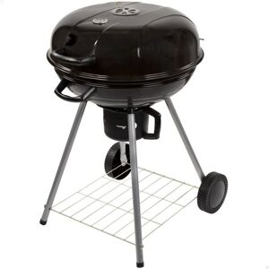 Kullgrilling med Hjul Aktive Aluminium Emaljert metall tekstiili 57 x 86 x 57 cm Svart