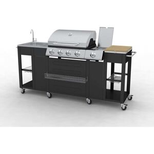 vidaXL Gassgrill 4+1 kokesone inkl. slange