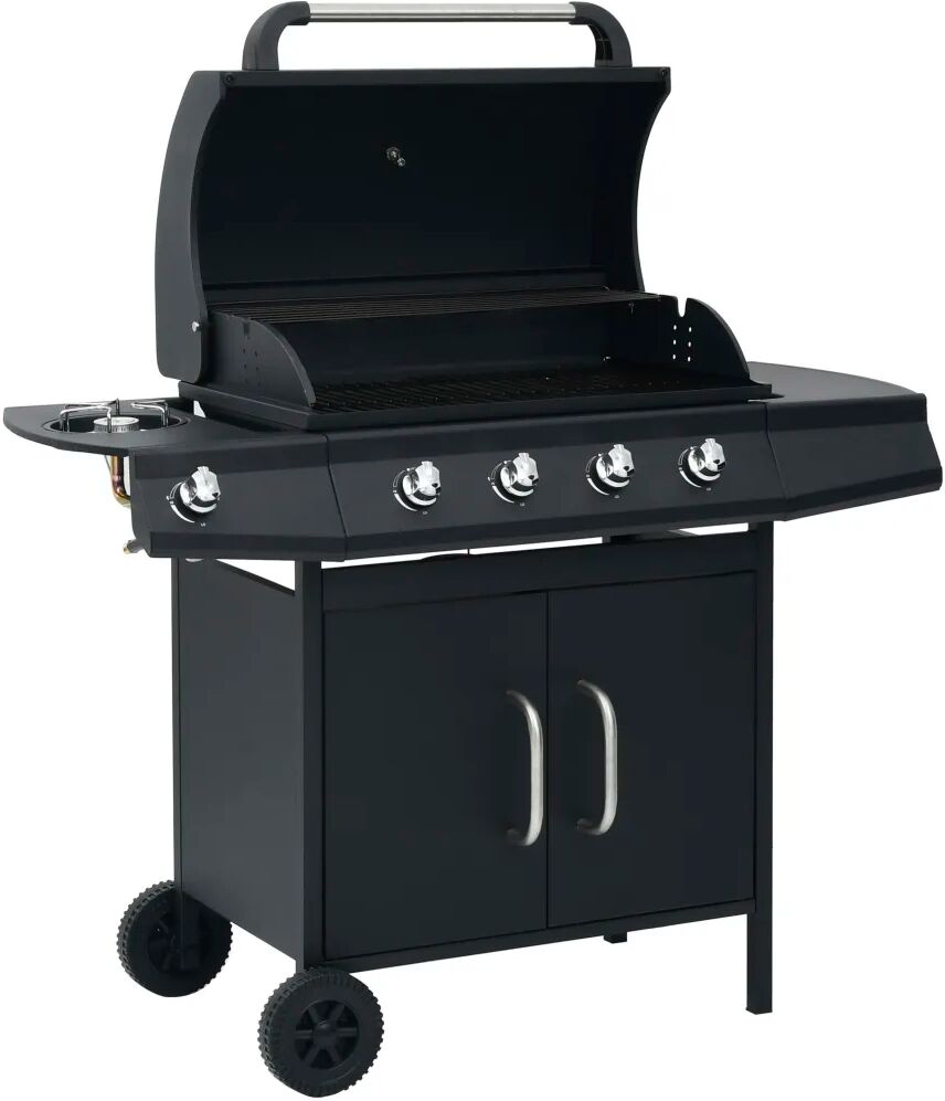 vidaXL Gassgrill 4+1 kokesone svart