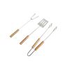 S/marca Kitchen Dining Bar 3Pcs Barbecue Tools Set Grilling Tongs Fork Spatula Clainless Cleel Bbq Utensilï¼