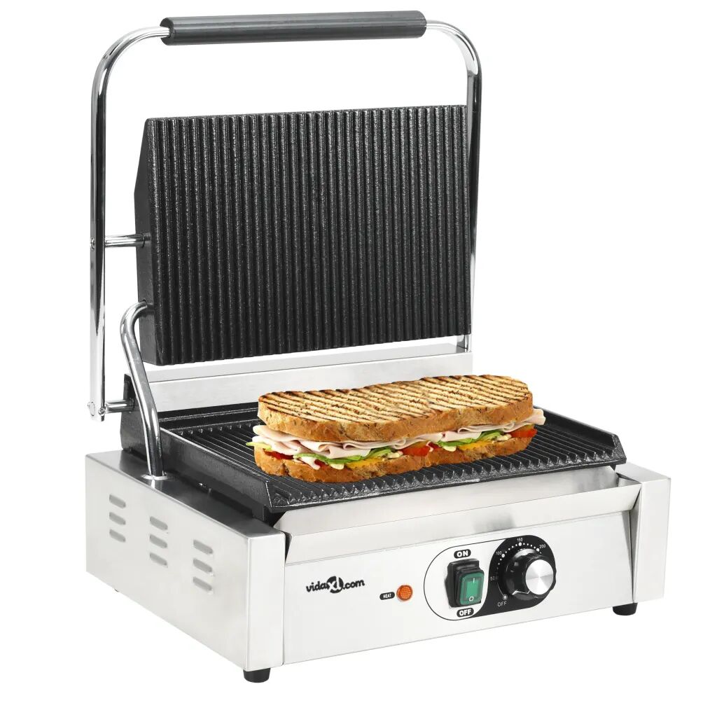 vidaXL Grelhador sanduicheira Panini 2200 W 44x41x19 cm