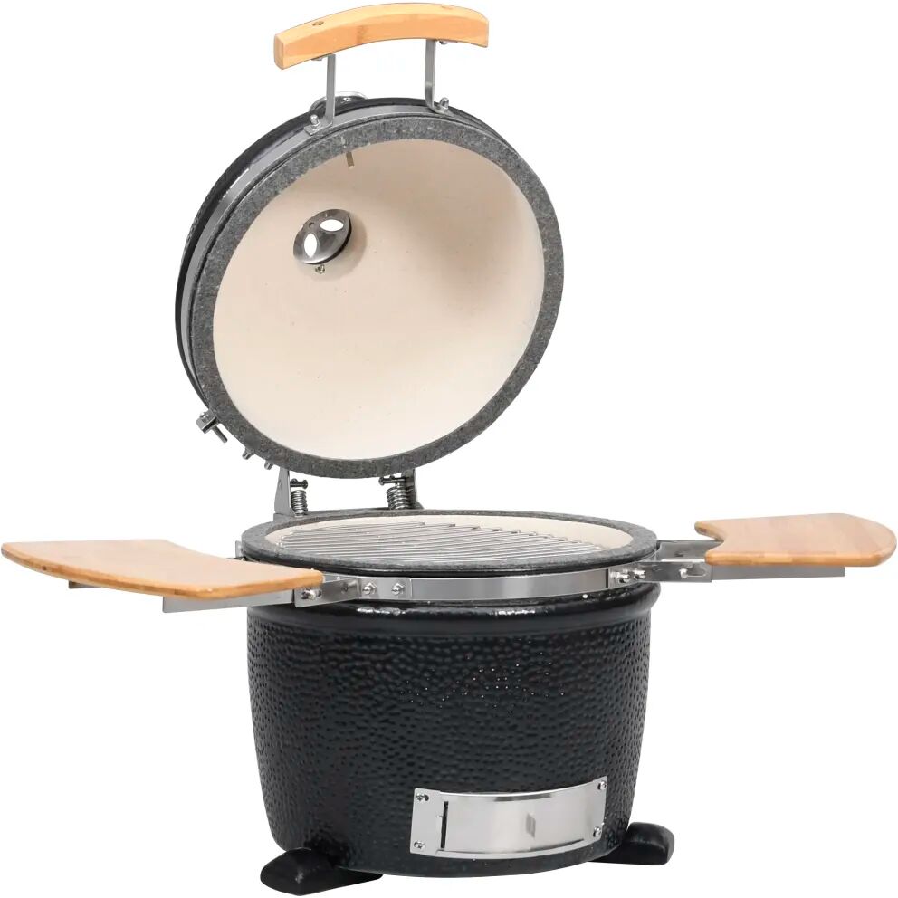 vidaXL Kamado Grătar cu afumătoare din ceramică 44 cm