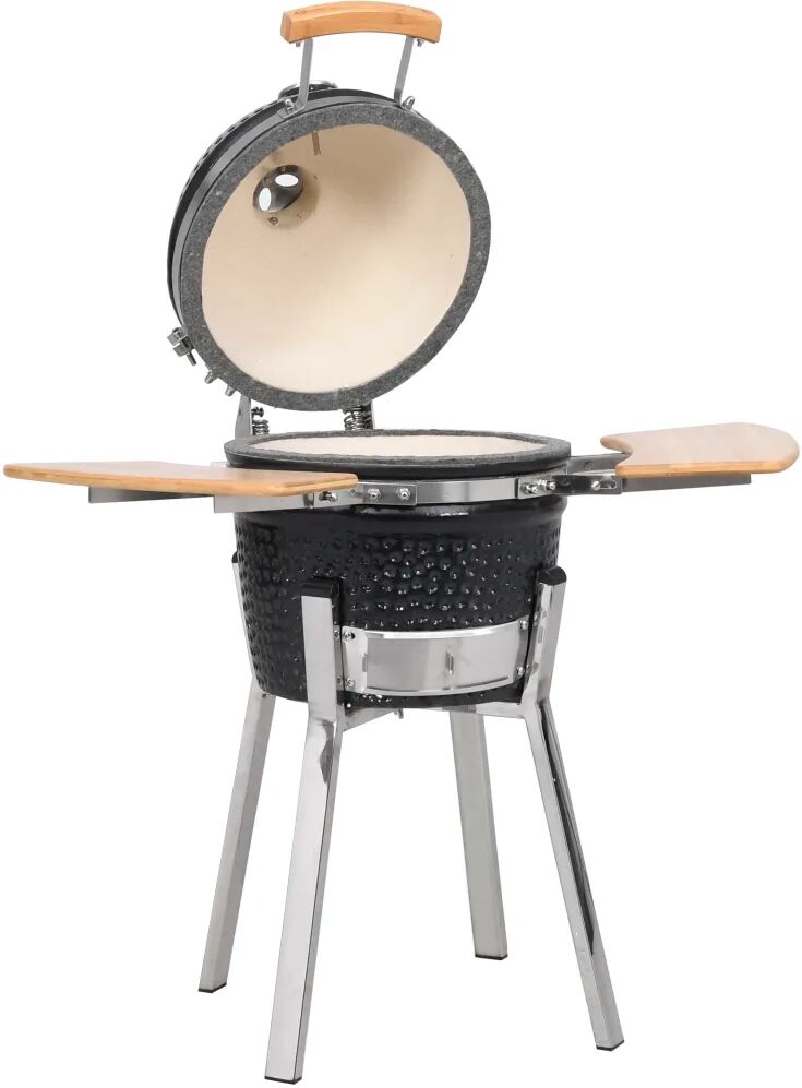 vidaXL Grătar Kamado cu afumătoare din ceramică 81 cm