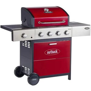 Outback Meteor Red 4 Burner Gas BBQ