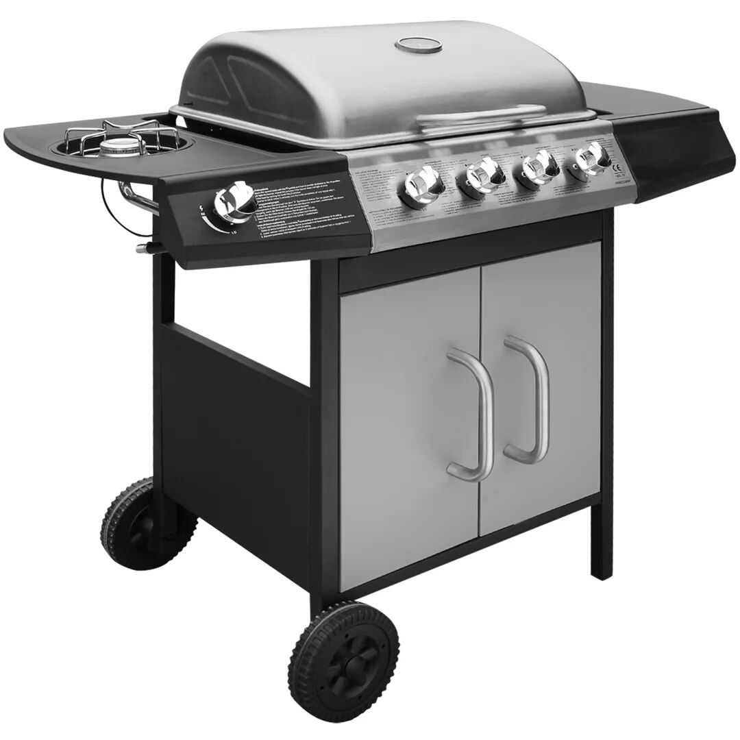 Photos - BBQ / Smoker Symple Stuff Gas Barbecue Grill 4+1 Cooking Zone gray/black 97.7 H x 104.0