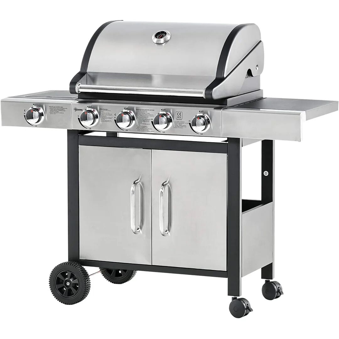 Photos - BBQ / Smoker Dakota Fields Barrette 4-Burner Natural Gas BBQ with Cabinet black/gray 11