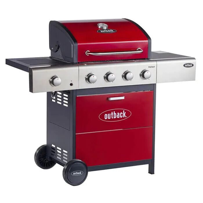 Outback Meteor Red 4 Burner Gas BBQ