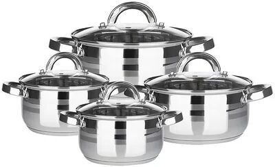 Symple Stuff Maxfiled Pot Set with Lid Symple Stuff  - Size: 41cm H X 110cm W X 60cm D