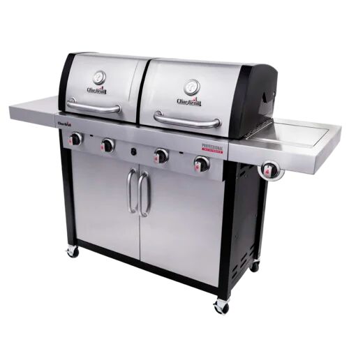 Char-Broil Professional Series 4600 S Double Header - 4 Burner Gas Barbecue Grill with TRU-Infrared Technology and Side-Burner Char-Broil  - Size: 134cm H X 146cm W X 86cm D