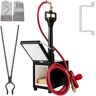 VEVOR Propane Knife Forge, Blacksmithing Forge with Single Burner, Portable Propane Forge with Single Durable Door, Large Capacity Farrier Forge, Square Propane Burner Forge for Knife and Tool Making