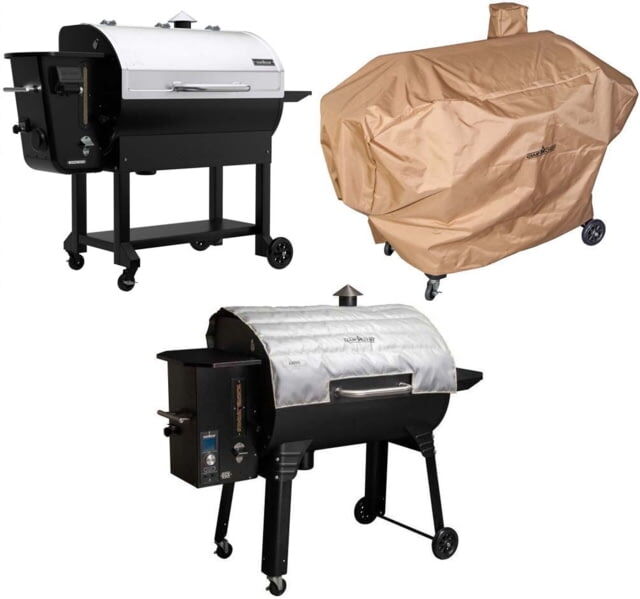 Photos - Other goods for tourism Camp Chef Woodwind Wi-Fi 36 Pellet Grill, Stainless/Black, with Tan Patio