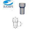 Bampi SO040100 hts verbindingsstuk dir.40 klem. 46/1"-1" 1/4, wit/grijs/zwart