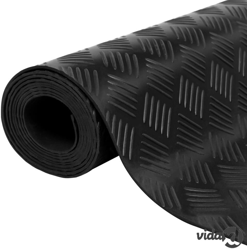 vidaXL Floor Mat Anti-Slip Rubber 1.5x4 m 3 mm Check