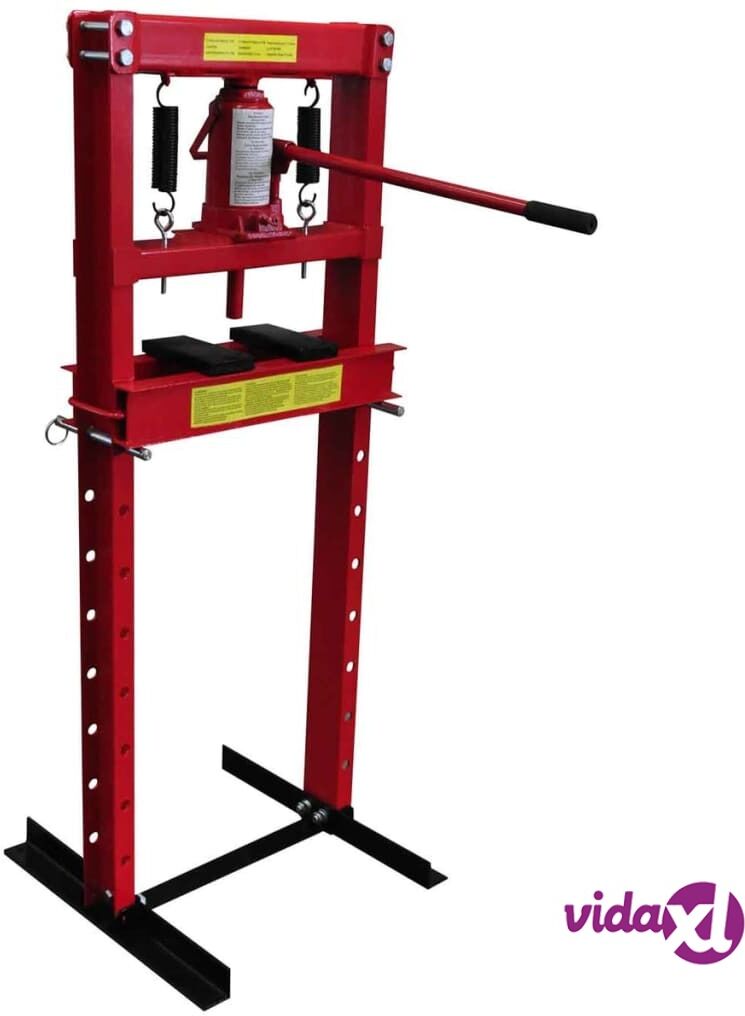 vidaXL 12-ton Hydraulic Floor Shop Press Heavy Duty