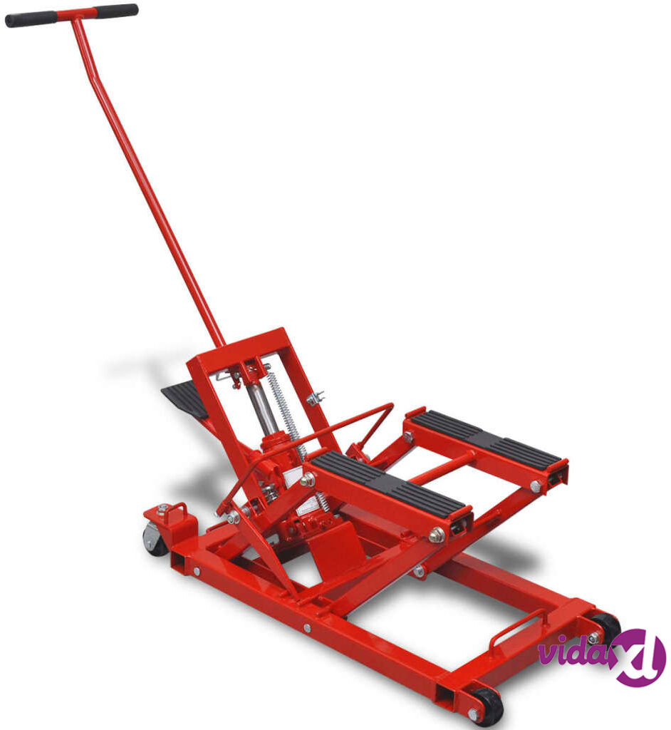 vidaXL Hydraulic Motorcycle/ATV Jack 680 kg Red