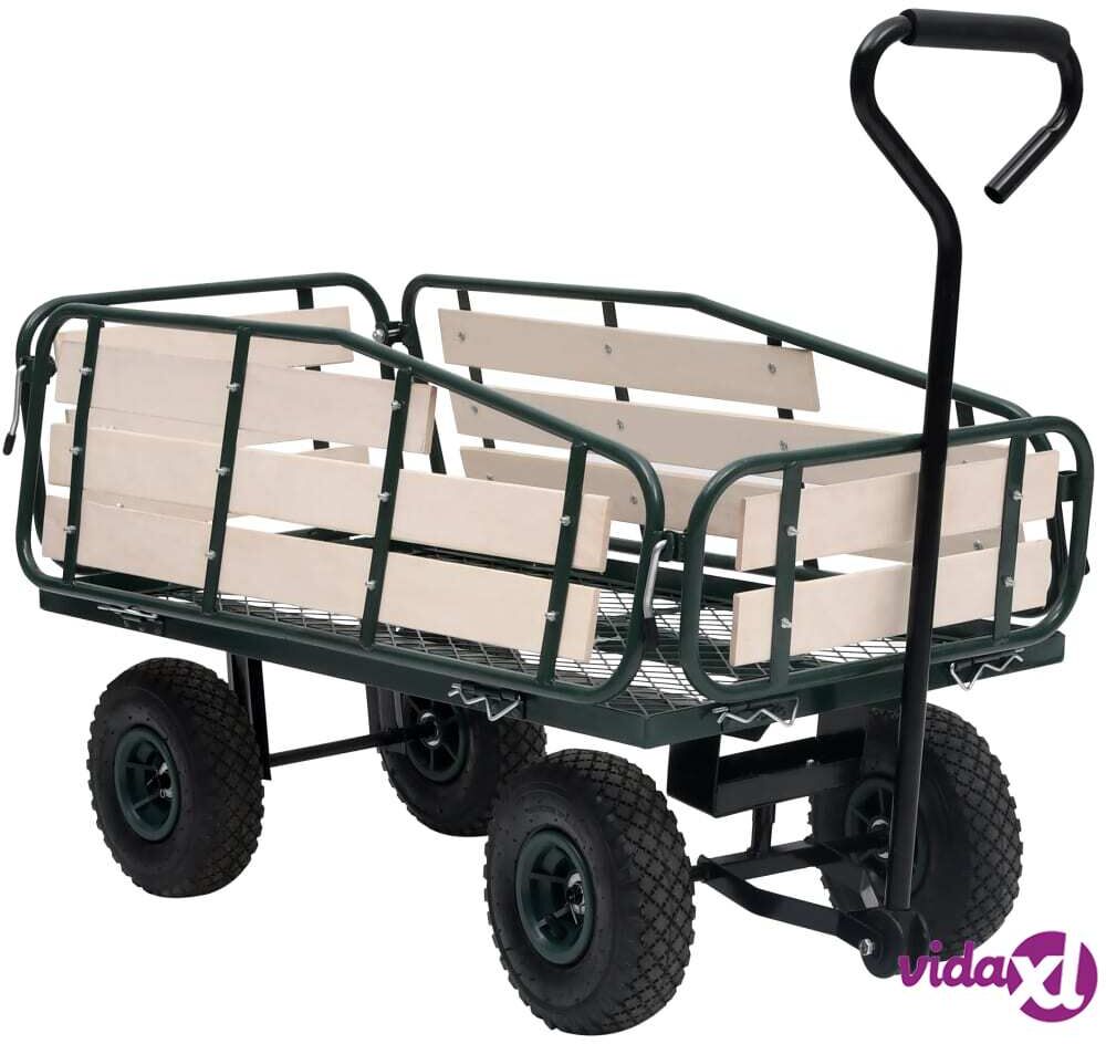 vidaXL Garden Hand Trolley Metal and Wood 250 kg