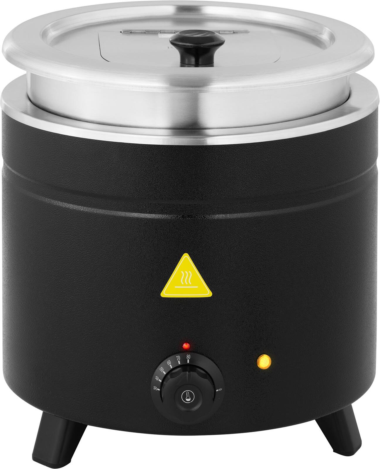 Royal Catering Soupière électrique - 11 l - Acier inoxydable - Revêtement noir RCST-9406