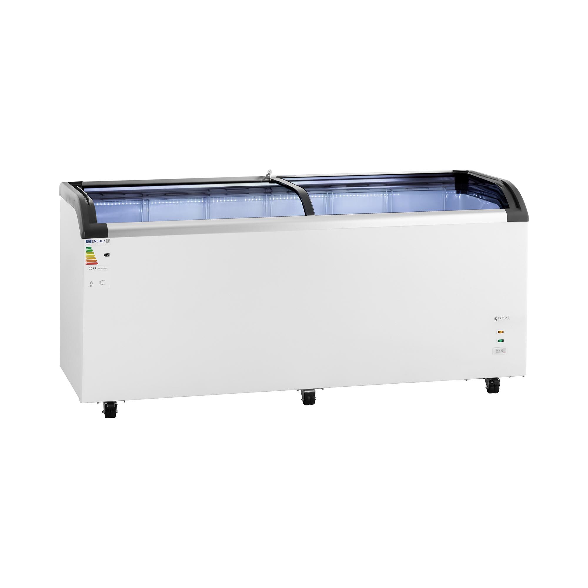 Royal Catering Congélateur coffre - 545 l - Royal Catering - Portes vitrées RCFZ-545G