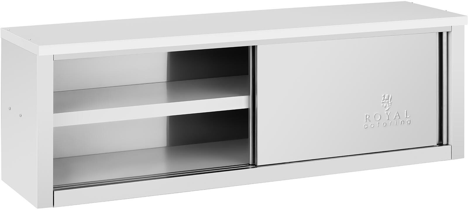 Royal Catering Armoire murale en inox - 1 500 x 400 x 500 mm - Capacité de 75 kg par compartiment - Royal Catering RCAT-150/40/50-C