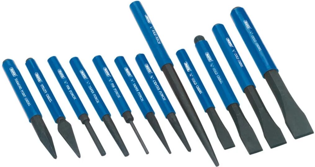 Draper Tools Ensemble de burins et de poinçon 12 pièces 26557