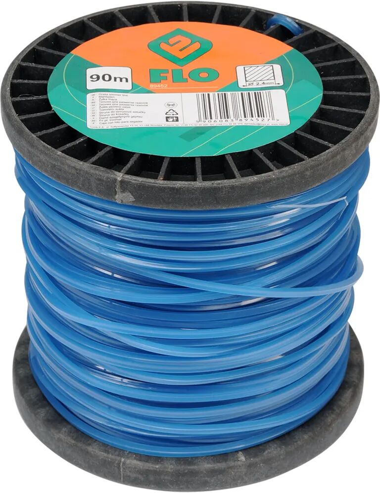 FLO Fil de coupe-herbe 2,4 mm 90 m Bleu