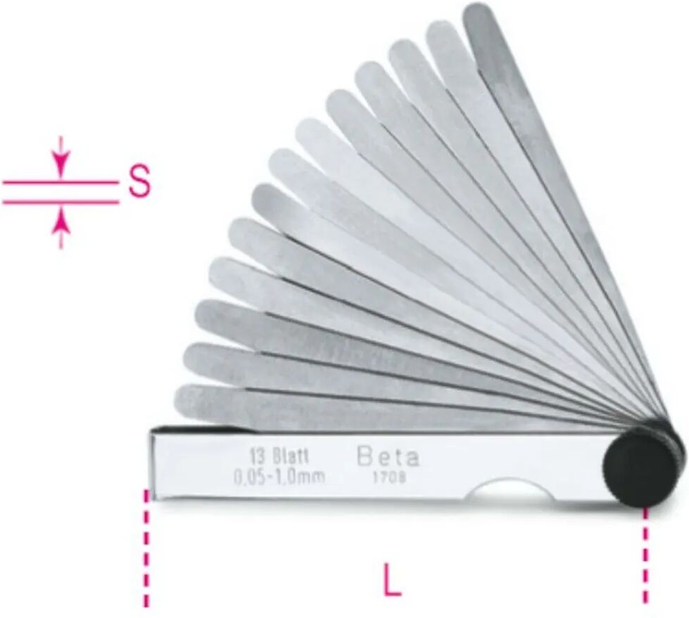 Beta Tools Jauge d'épaisseur métrique 1708/20