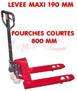 Dema Transpalette 2 Tonnes - Fourches courtes 800 mm