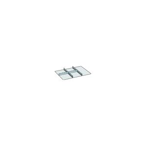 LISTA Einteilungs-Set für Schubladenmaße 918 x 612 mm, Aluminium, 2 Schlitzwände, 2 Trennbleche