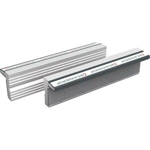SCANGRIP Magnet-Schraubstockbacken, neutrale Schutzbacken aus gehärtetem Aluminium, 1 Paar, Backenbreite 160 mm