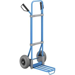 eurokraft pro Sackkarre, blau, Paketschaufel-BxT 430 x 250 mm, blau, mit Griff, PU-Bereifung, ab 2 Stk