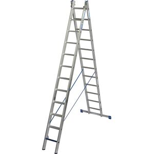 KRAUSE Profi-Vielzweckleiter STABILO + S, 2-teilig, Stufen/Sprossen-Kombination, 2 x 12 Stufen/Sprossen