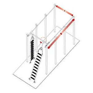 KRAUSE Stufen-Regalleiter, für Doppelregal, drehbar, 7 Stufen